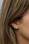 Heliophilia Silver Pendientes de Plata de Ley 925 con Baño de Oro y Circón